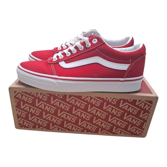 NWT Vans Ward Canvas Sneakers – Racing Red/White – Men’s Size 8.0 ( 26 cm ) - Picture 6 of 13